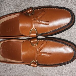 Men's Tan Leather Loafers